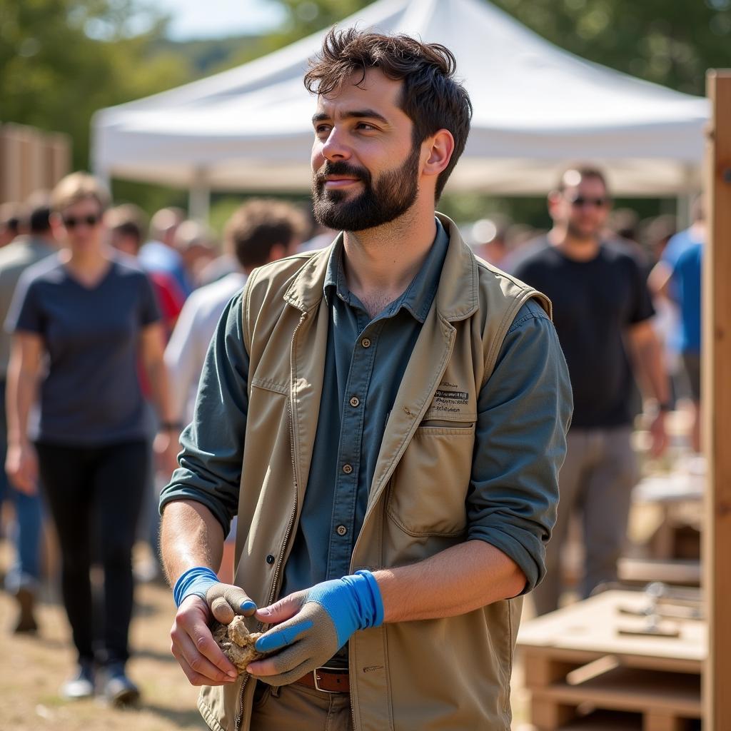 Edward Gaines volunteering at a community event