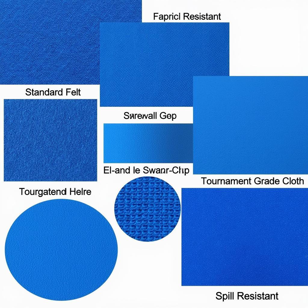 Variety of Electric Blue Pool Table Felt