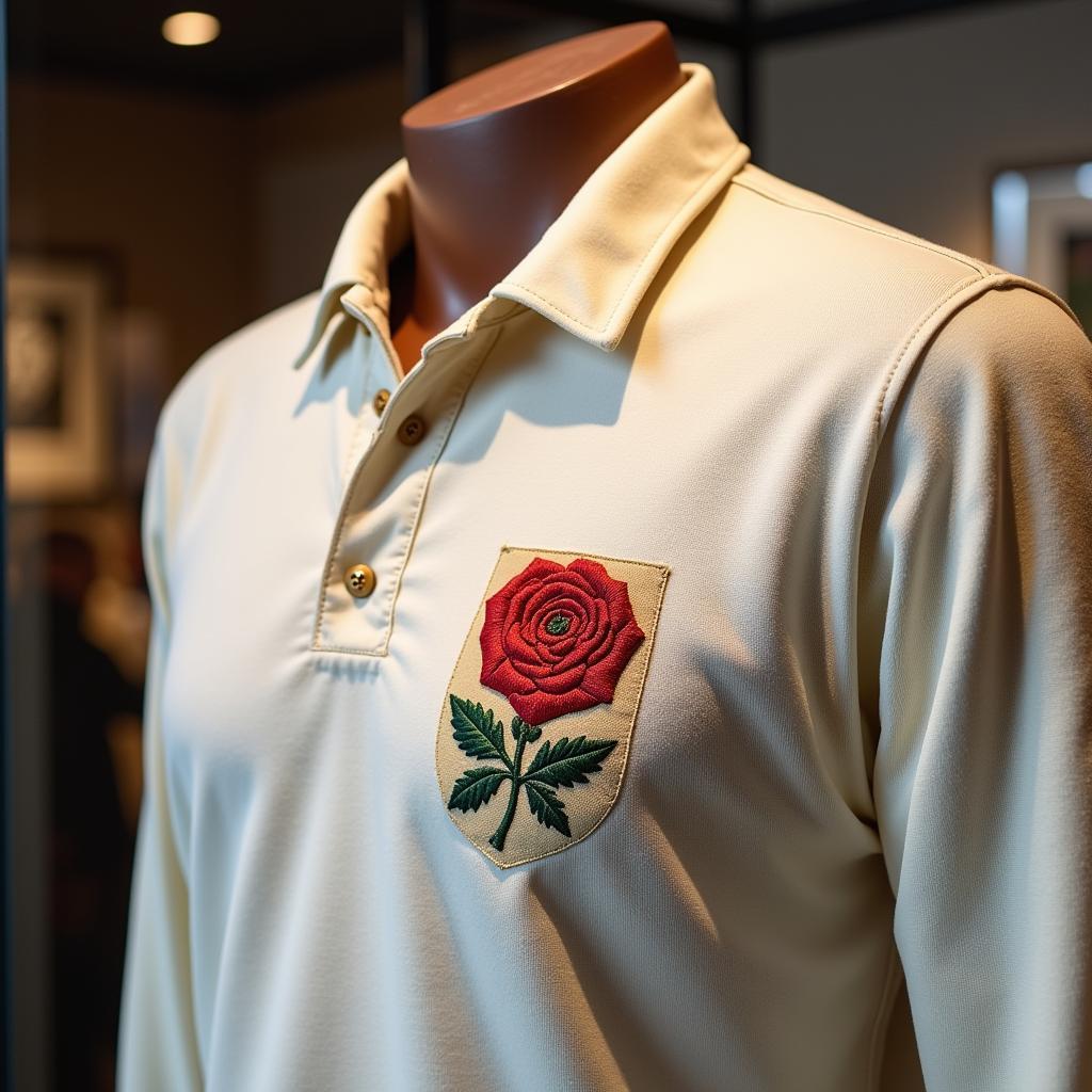 Vintage England Rugby Shirt on Display