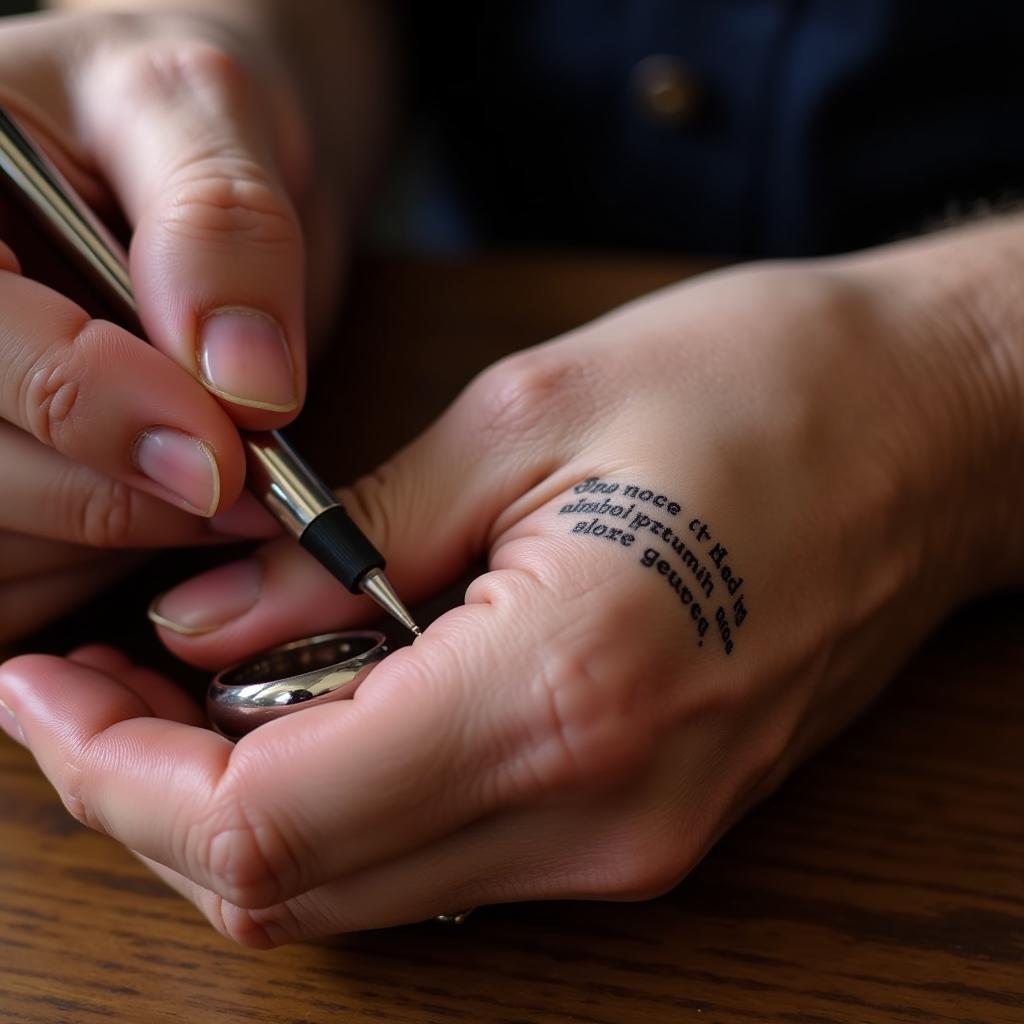 Engraving a Second Hand Wedding Ring