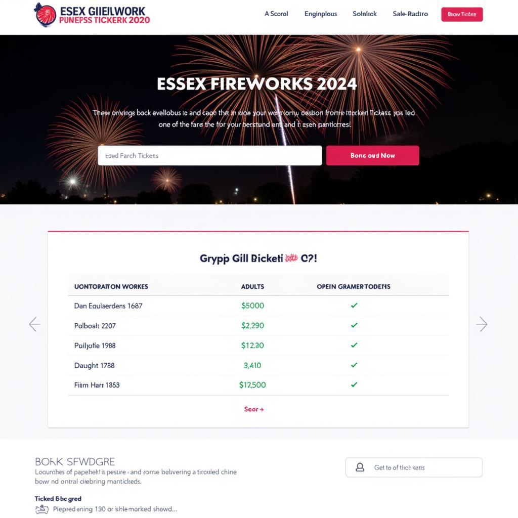 Essex Fireworks 2024 Ticket Prices and Booking Website