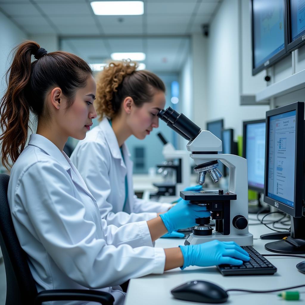 Investigadores trabajando en un laboratorio en Miami Miramar