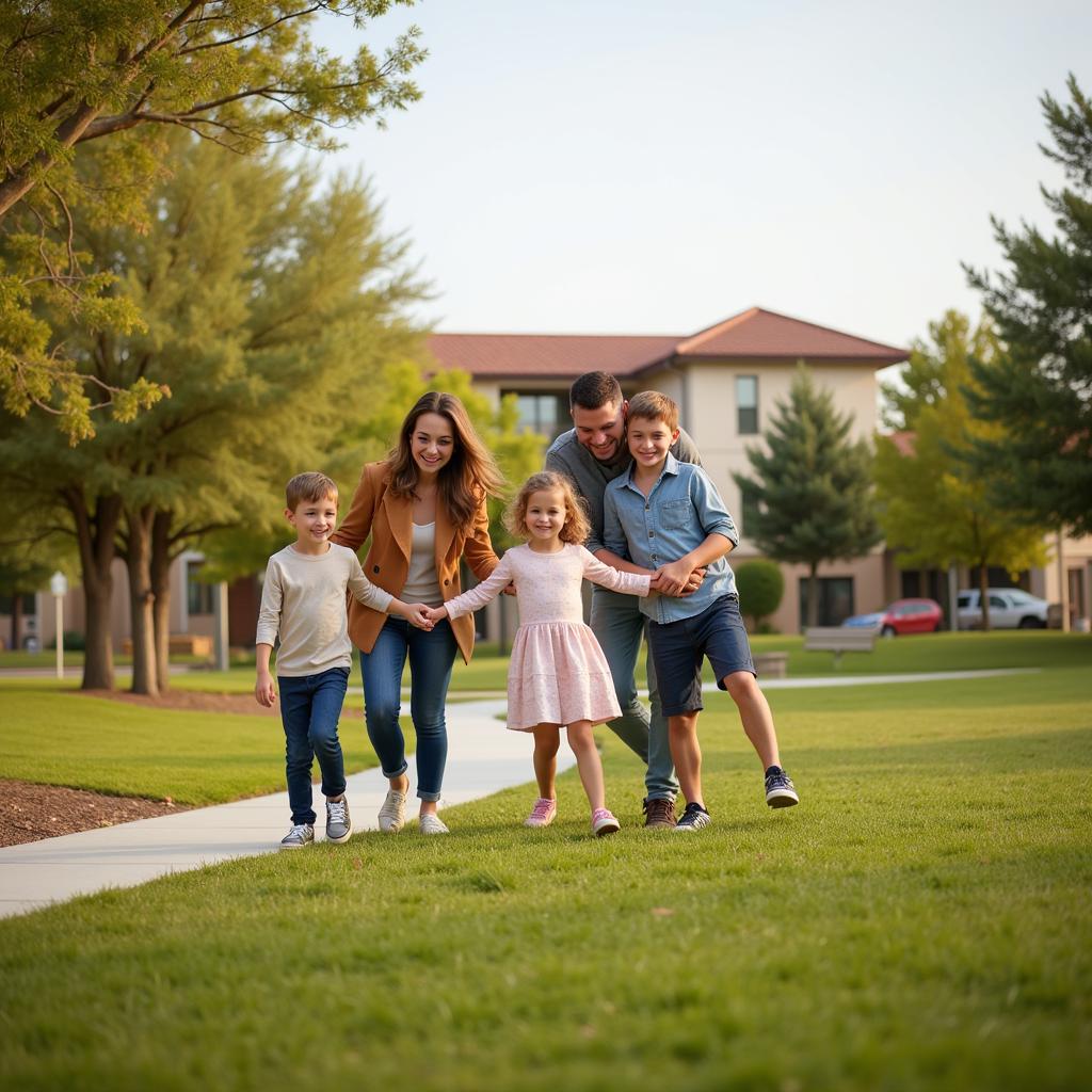 A family relishes the Cayala lifestyle in Guatemala.