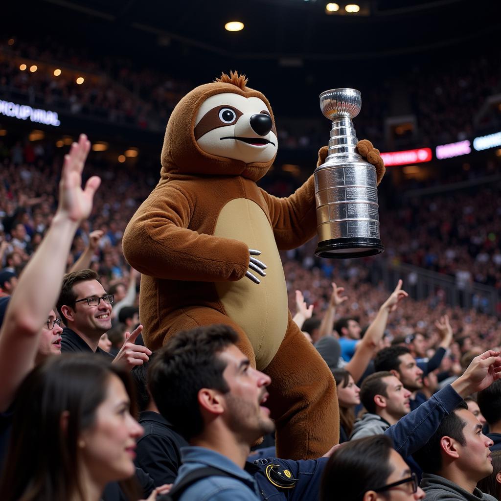 Fan Hò Reo Với Chú Lười Stanley Cup