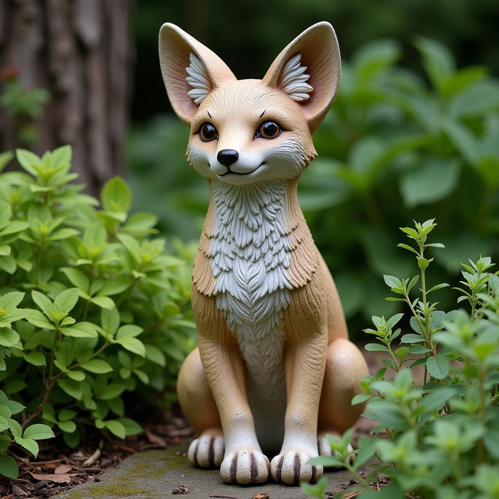 Fennec Fox Figurine Garden Statue