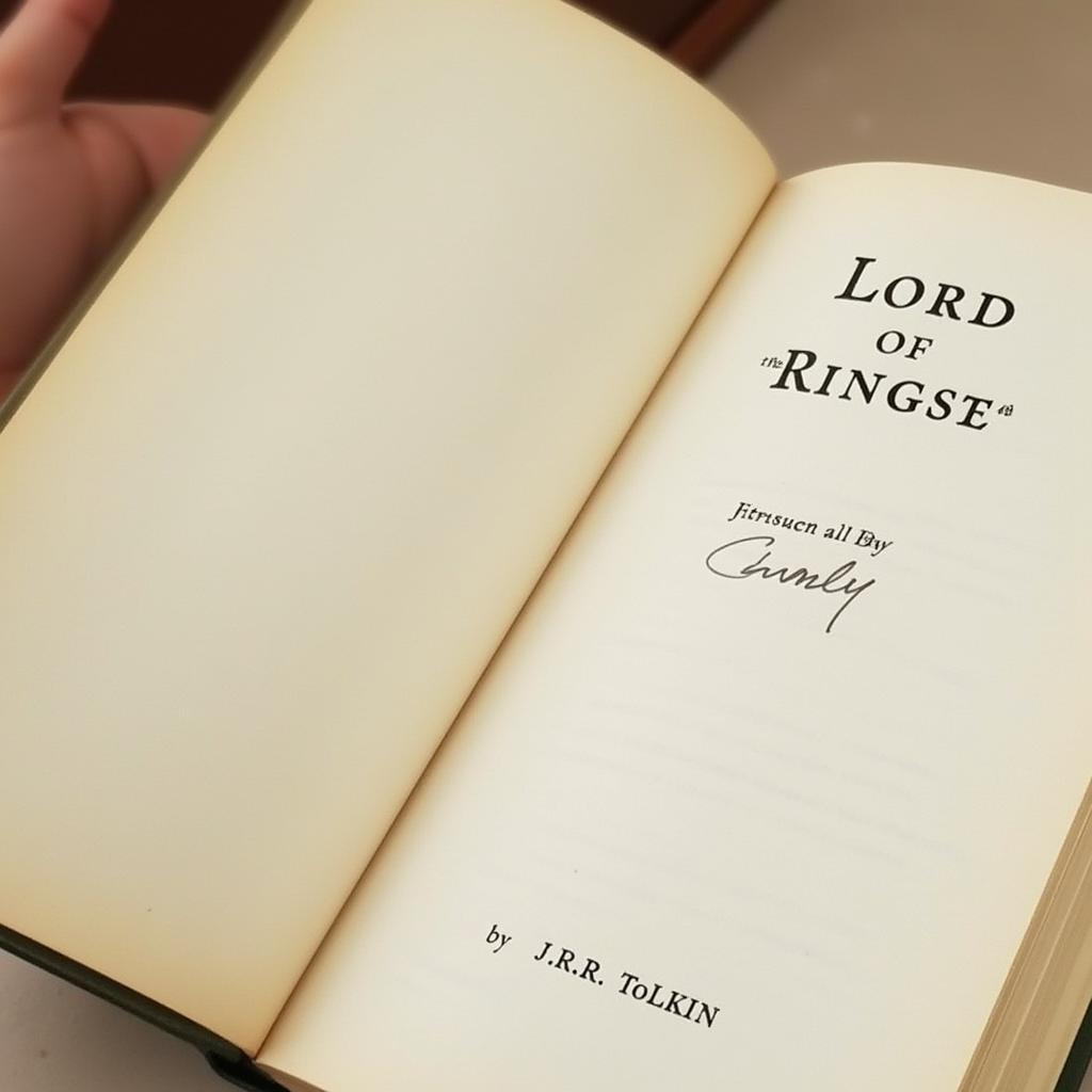 First Edition Lord of the Rings Signed Book