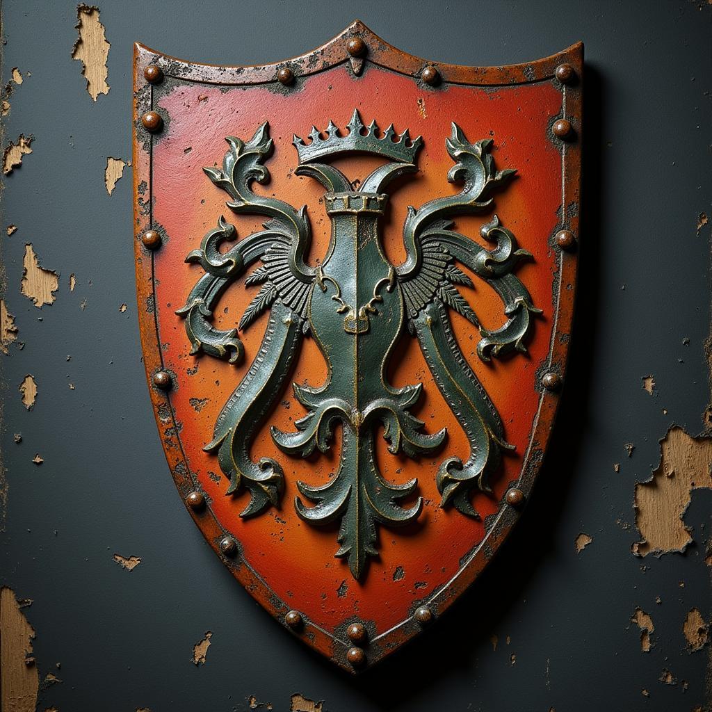 Fritz Family Crest on Ancient Shield