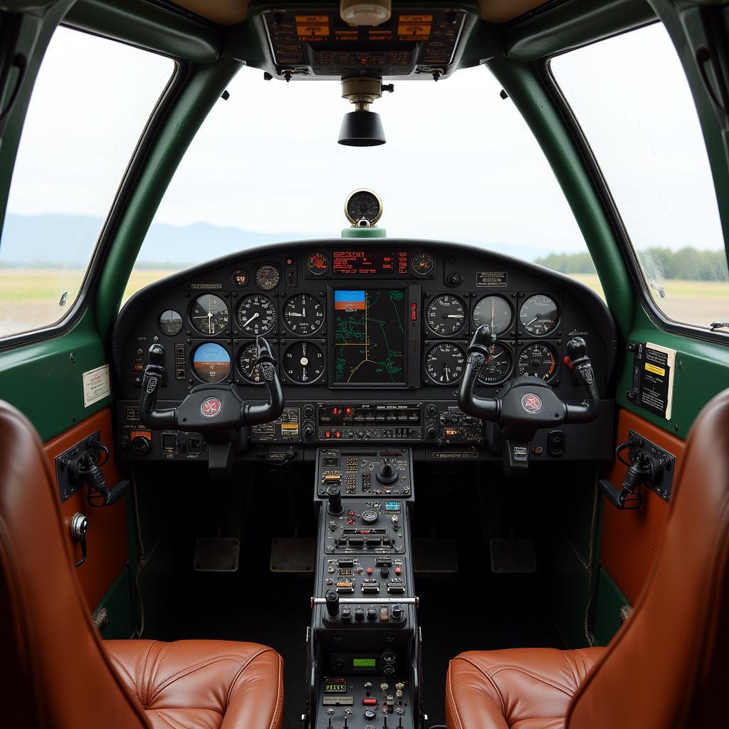 Funk airplane cockpit