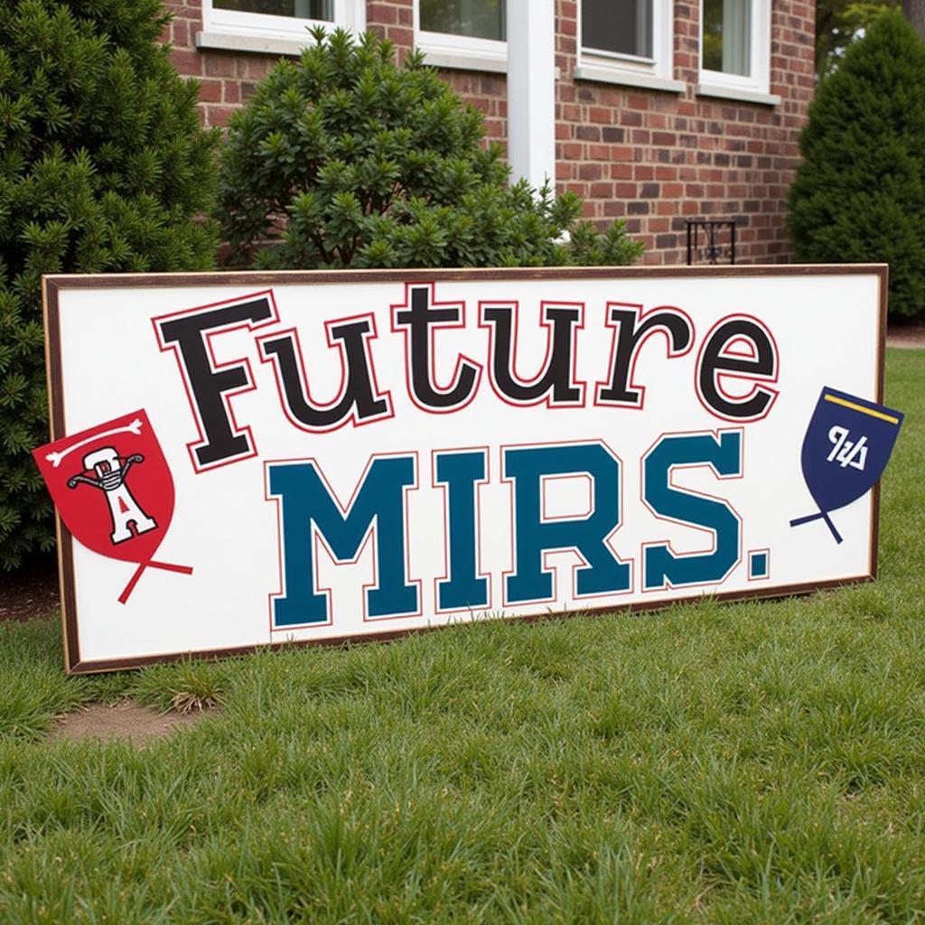 Tấm biển "Future Mrs Sign" được thiết kế độc đáo và sáng tạo