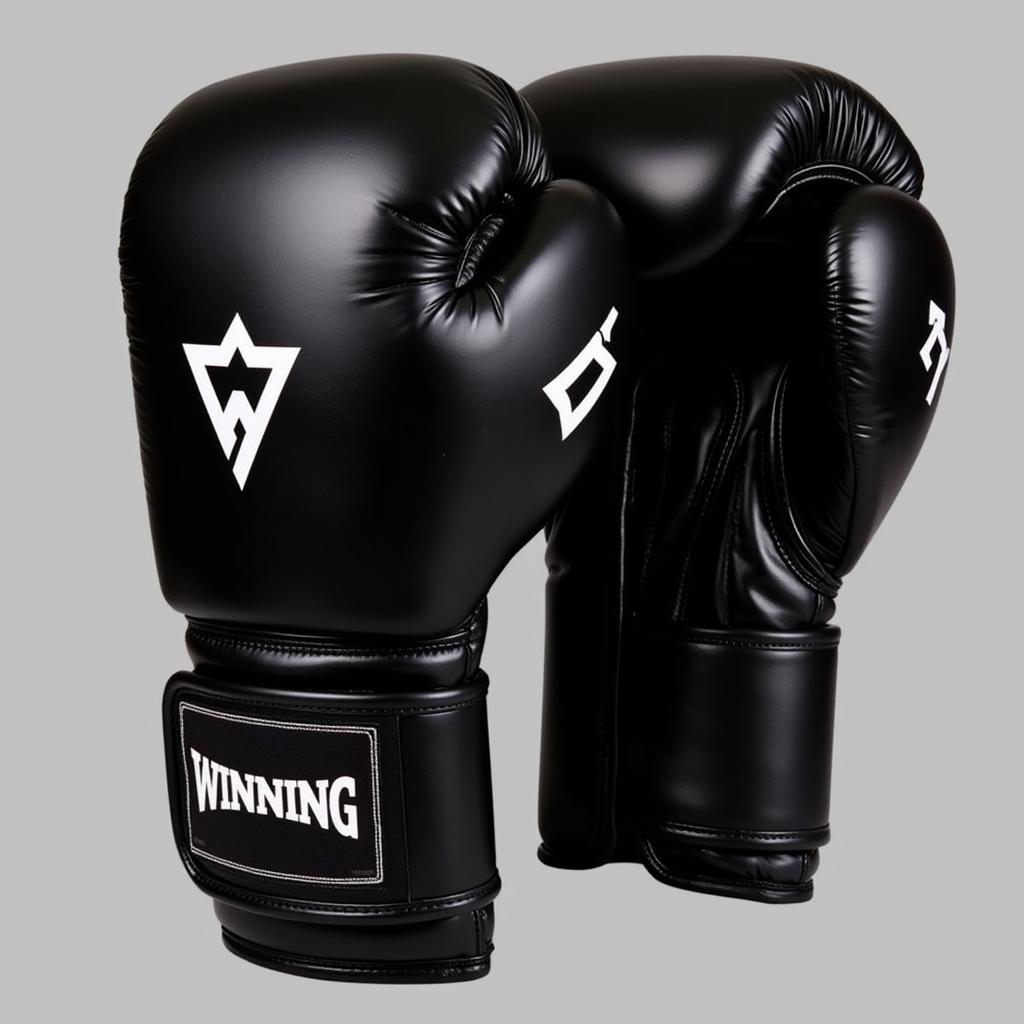 Găng tay boxing Winning 14oz màu đen