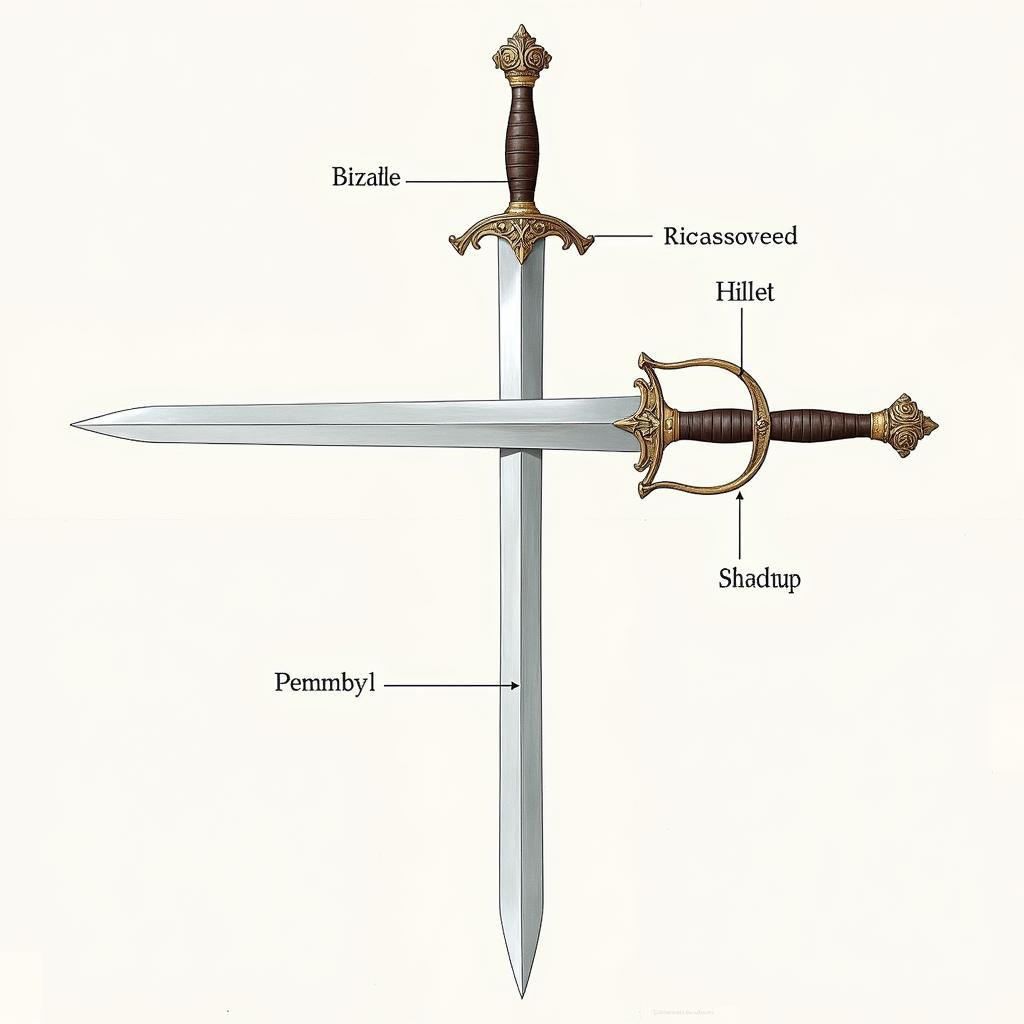 German broadsword anatomy diagram