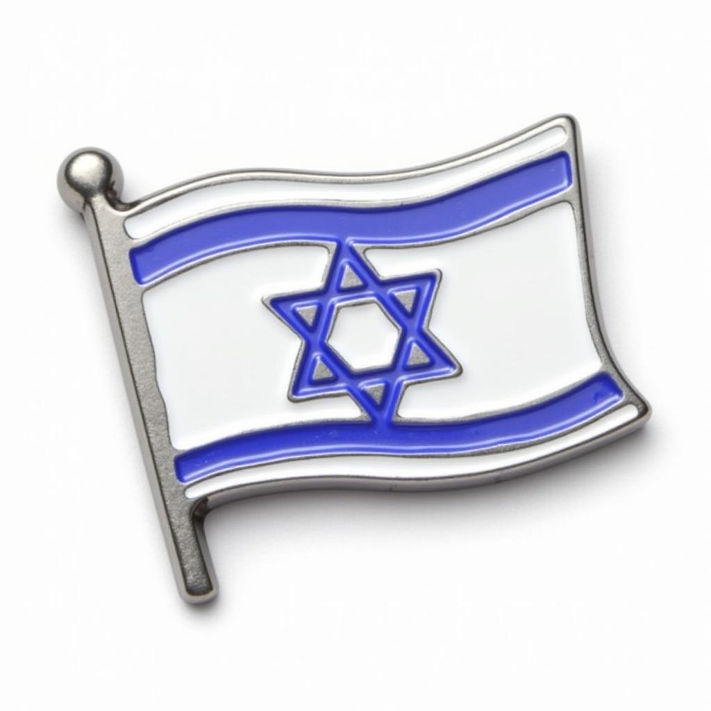 Ghim cờ Israel trên nền trắng