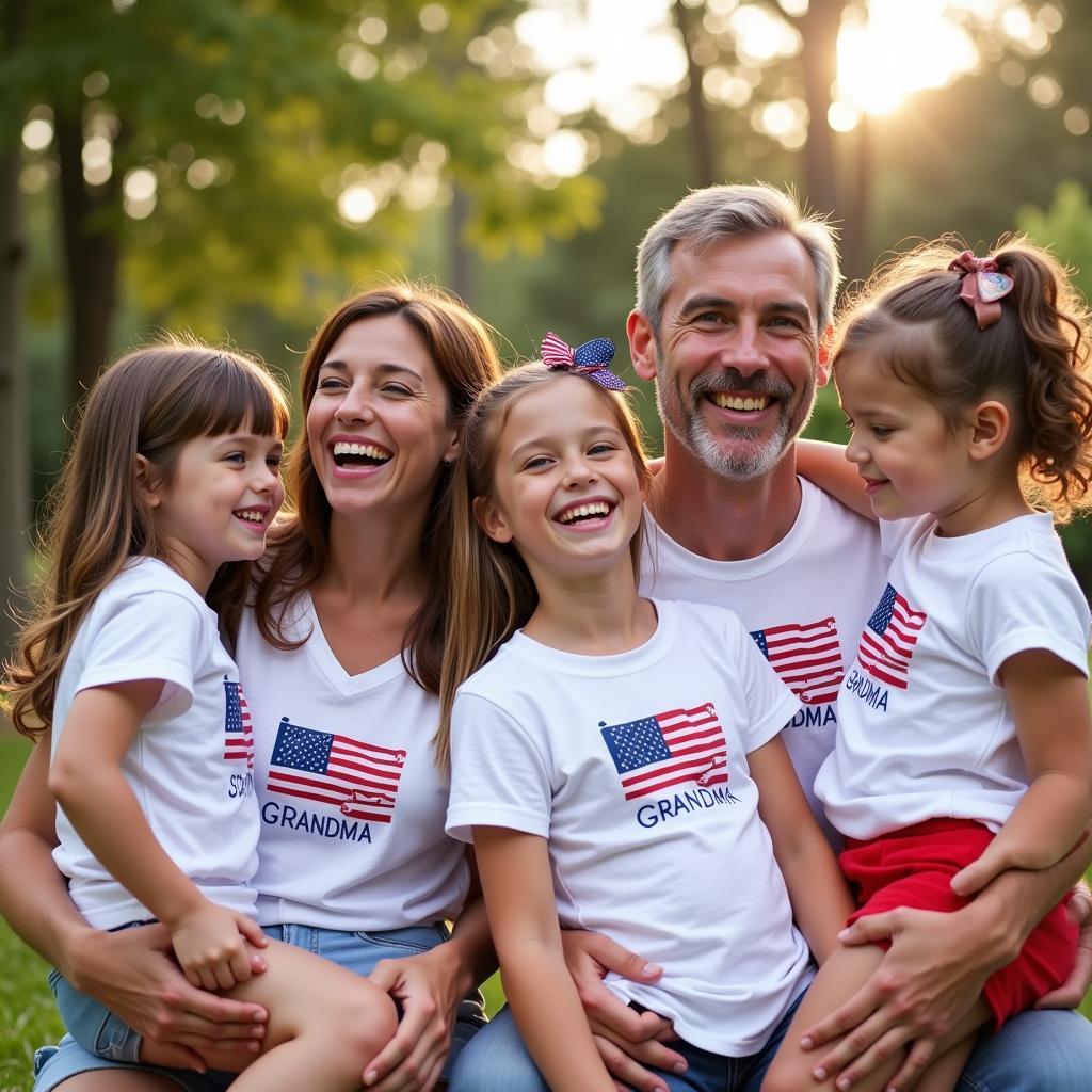 Family Wearing Grandma 4th of July Shirts