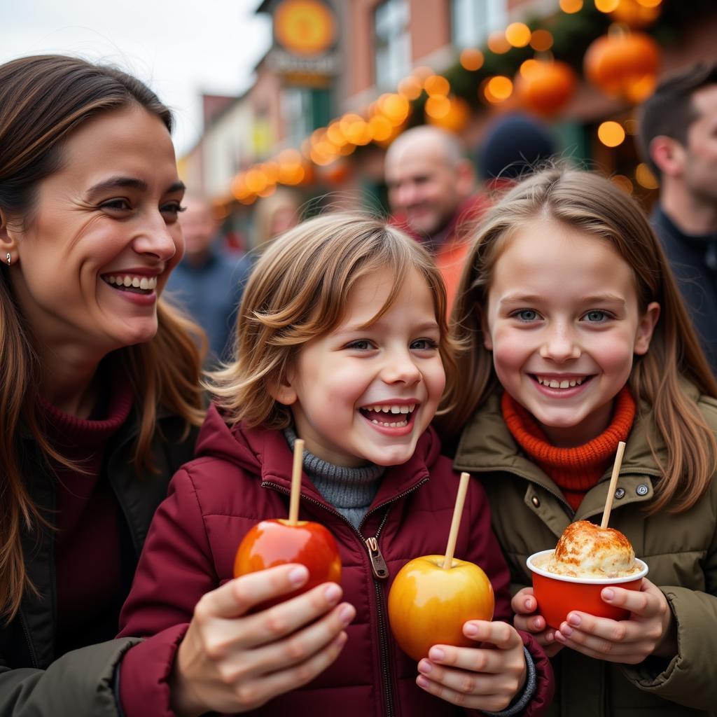 Family enjoying the festivities at the Cornwall Fall Festival