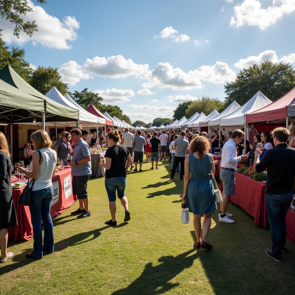 Gian hàng rượu vang tại Katy Wine Festival