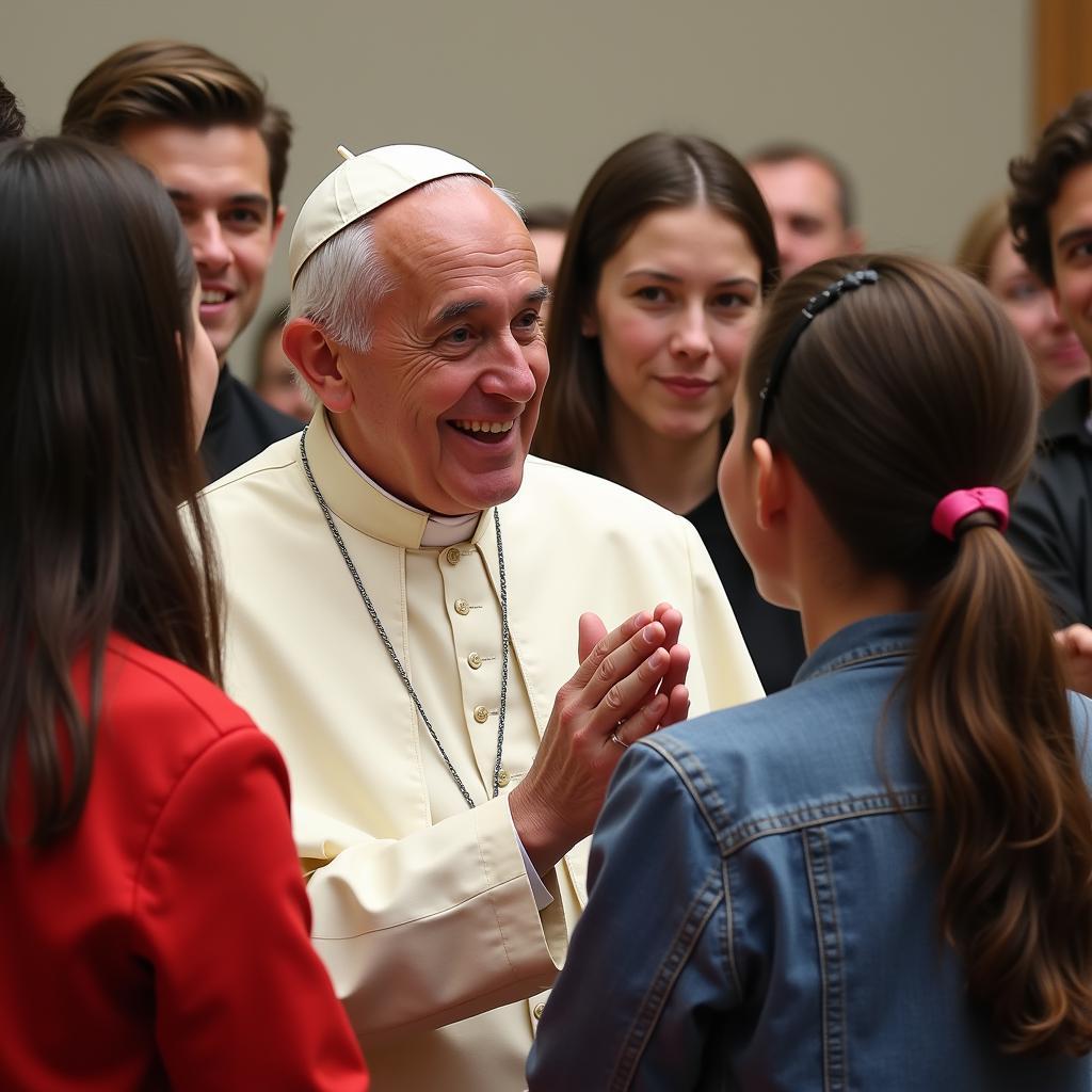 Pope Benedict XVI meeting with young people