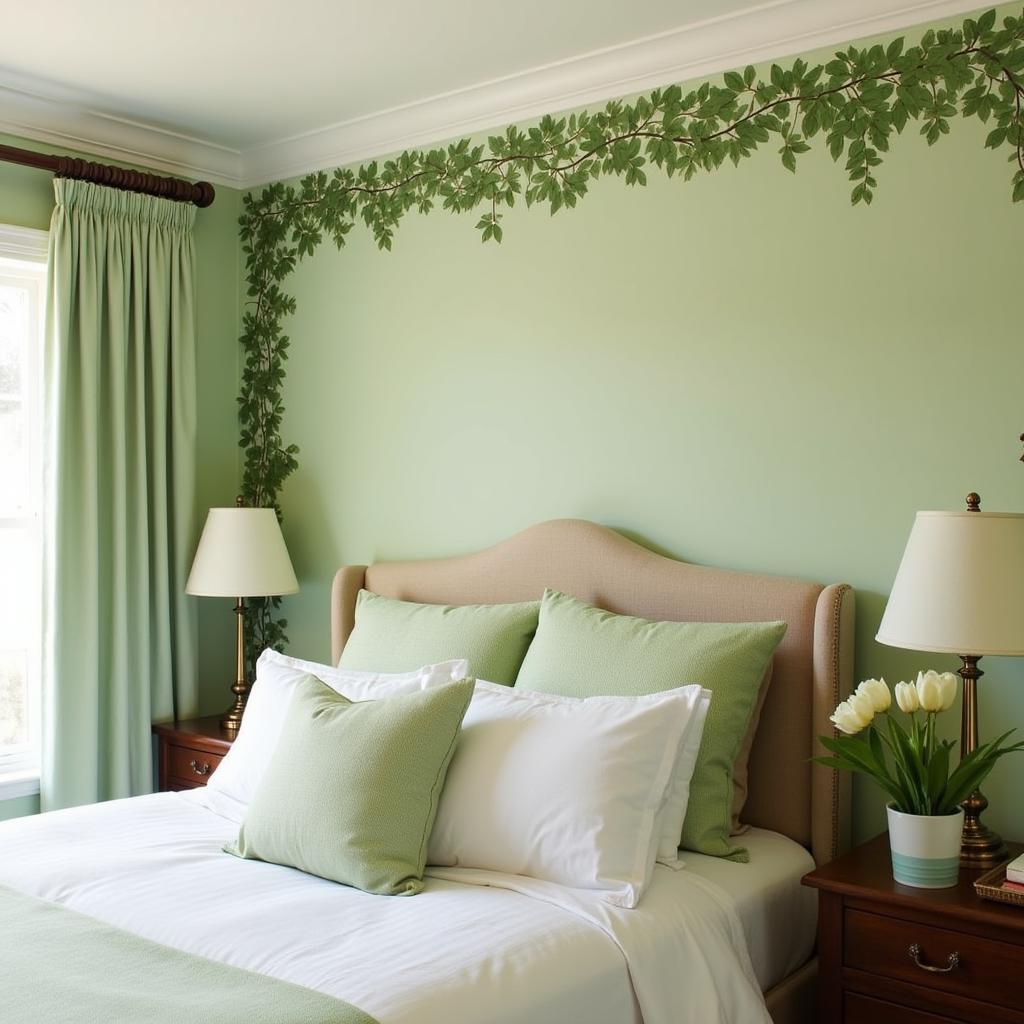 Ivy Pattern Wallpaper for Bedroom