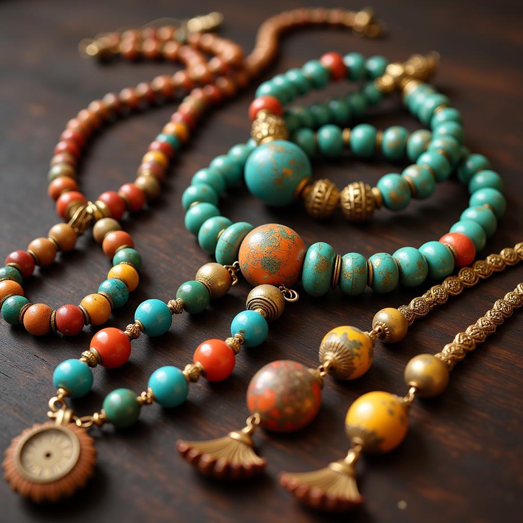 Ancient jewelry with globe beads