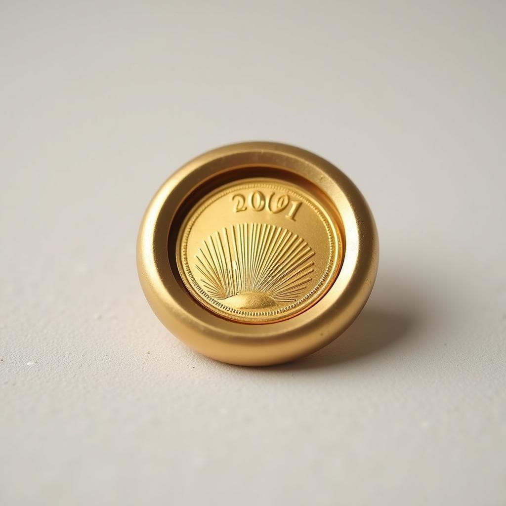 Modern Minimalist Design Gold Coin Brooch