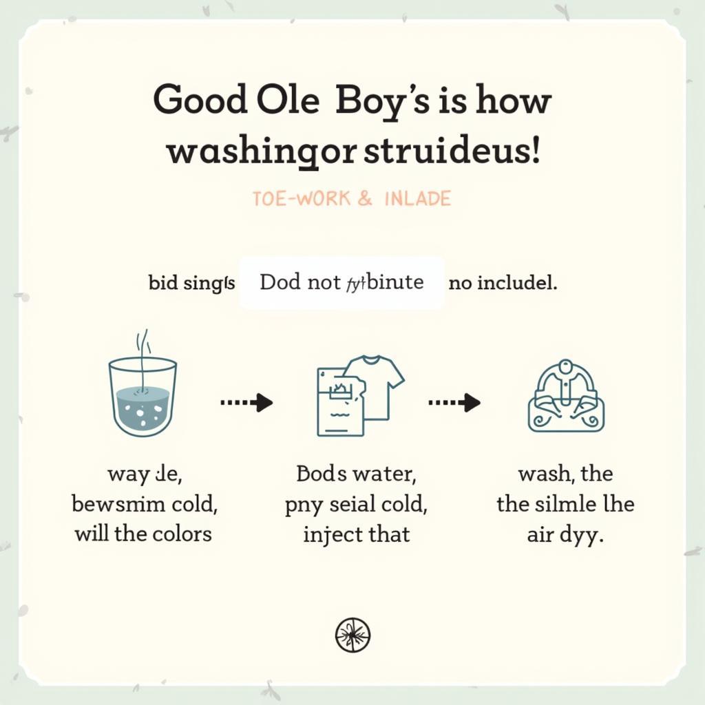 Good Ole Boys Shirt Washing Instructions