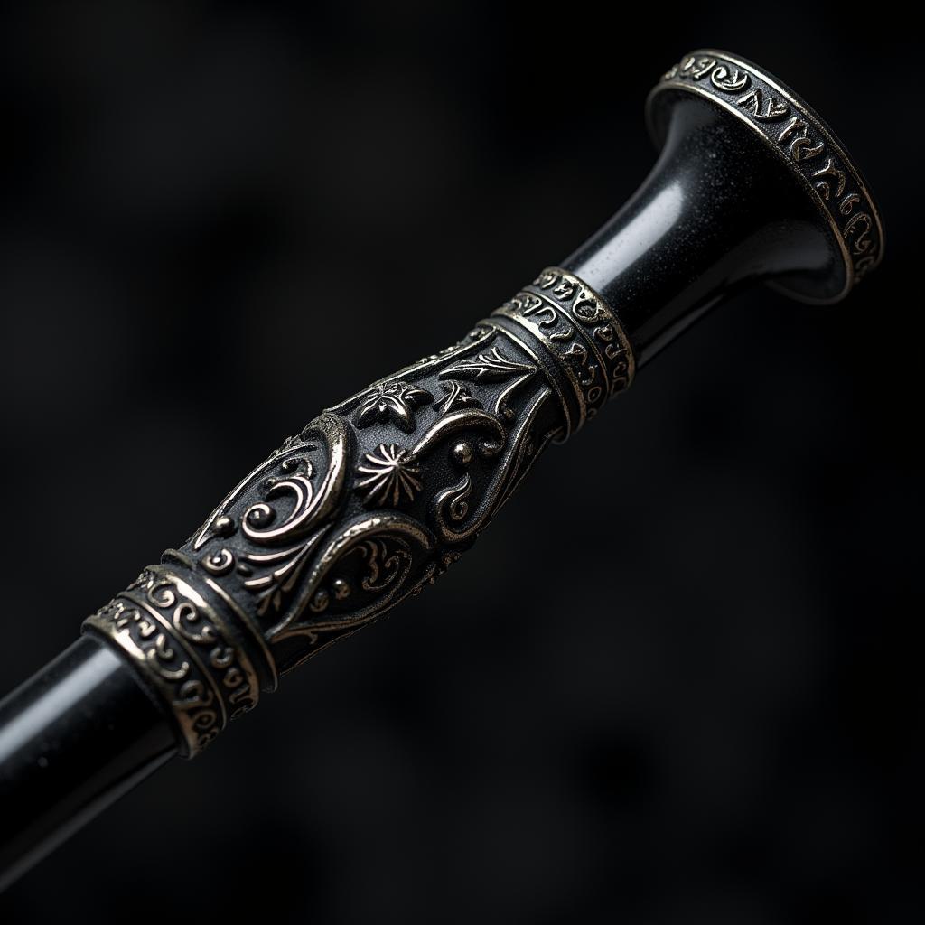 Ống gothic pipe đen tuyền với họa tiết tinh xảo