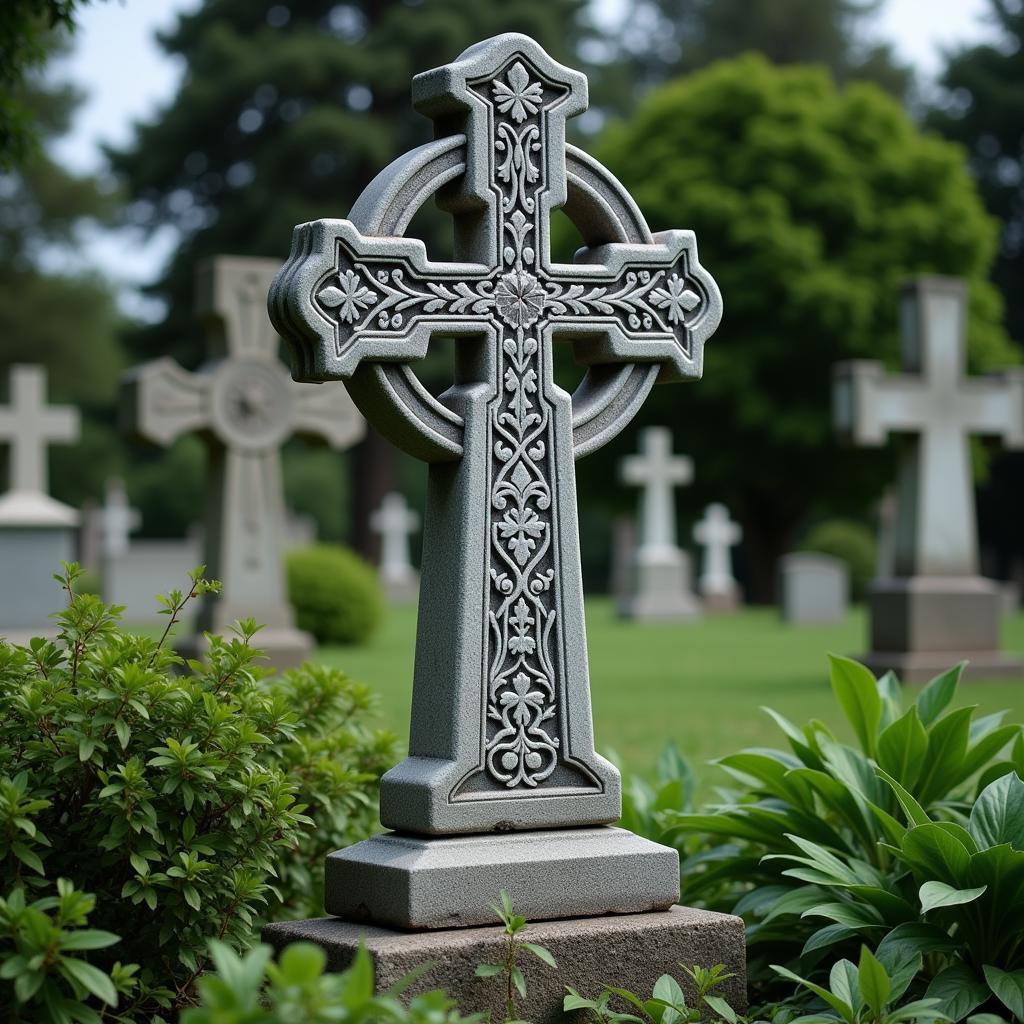 Granite Cemetery Cross