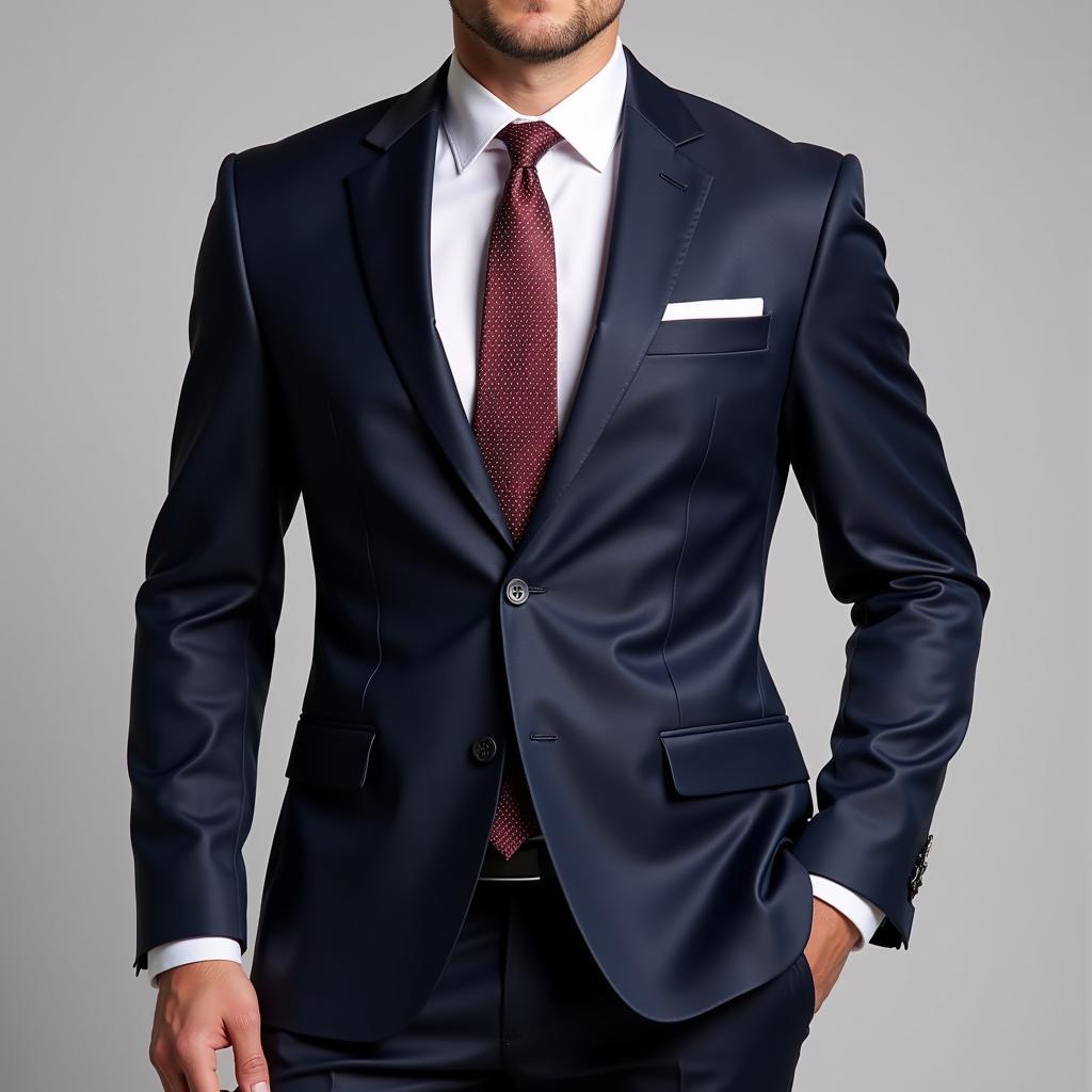 Grey Red Tie Formal Outfit