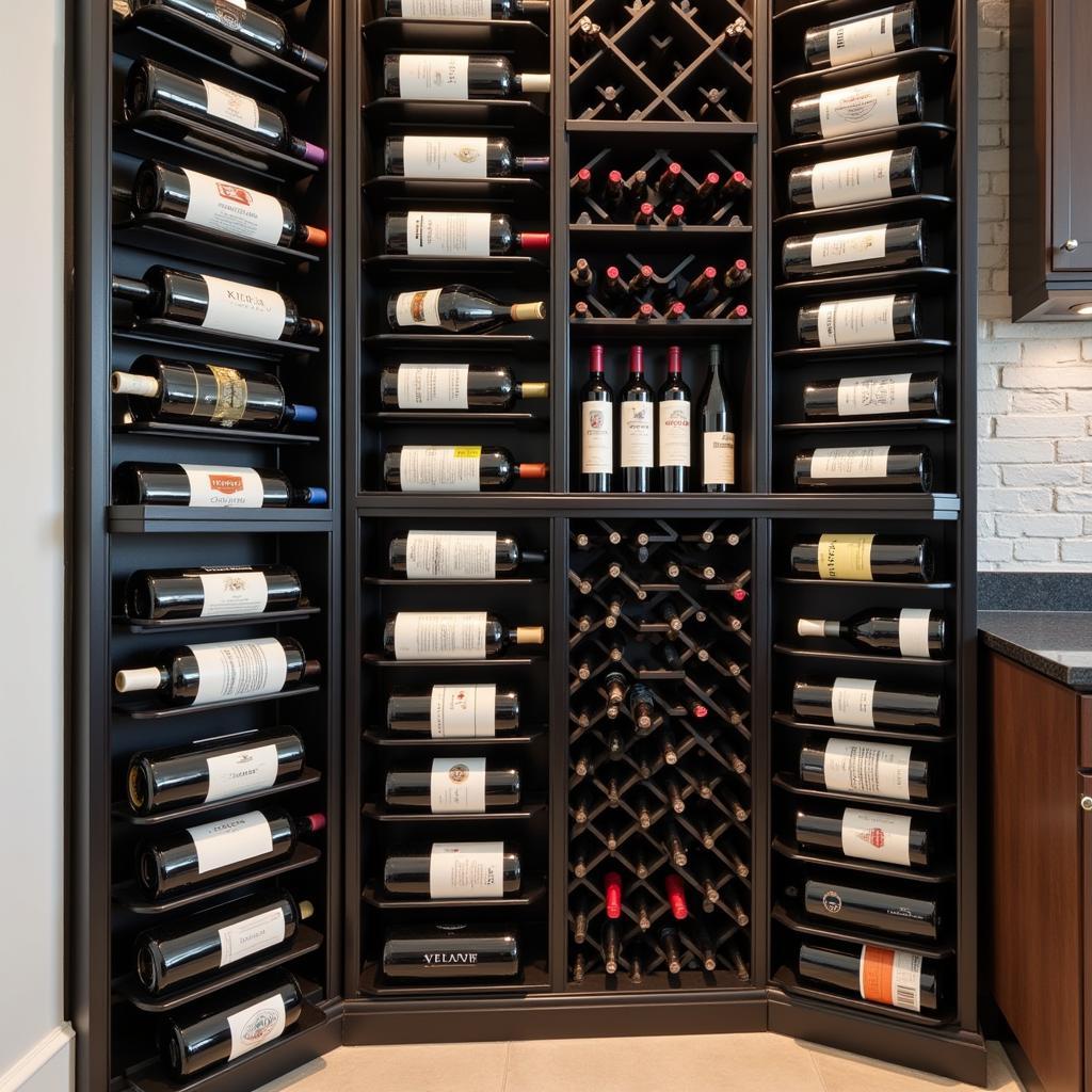 Modern Metal Wine Racking System