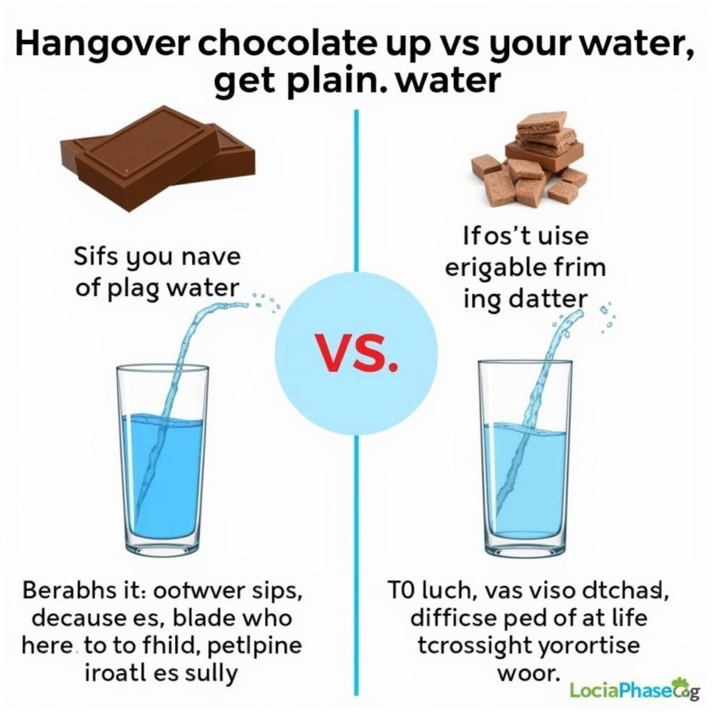 So sánh hiệu quả giữa hangover chocolate và nước