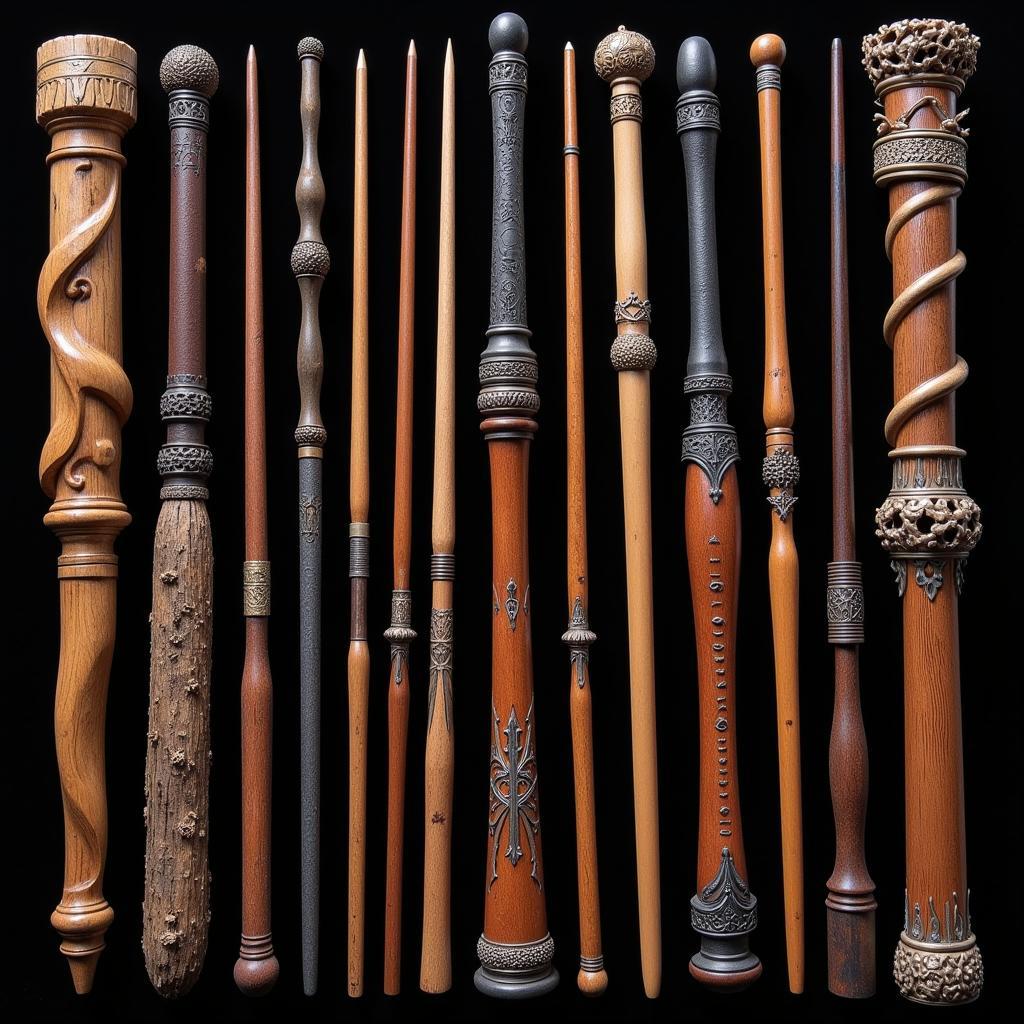 Collection of Harry Potter wands