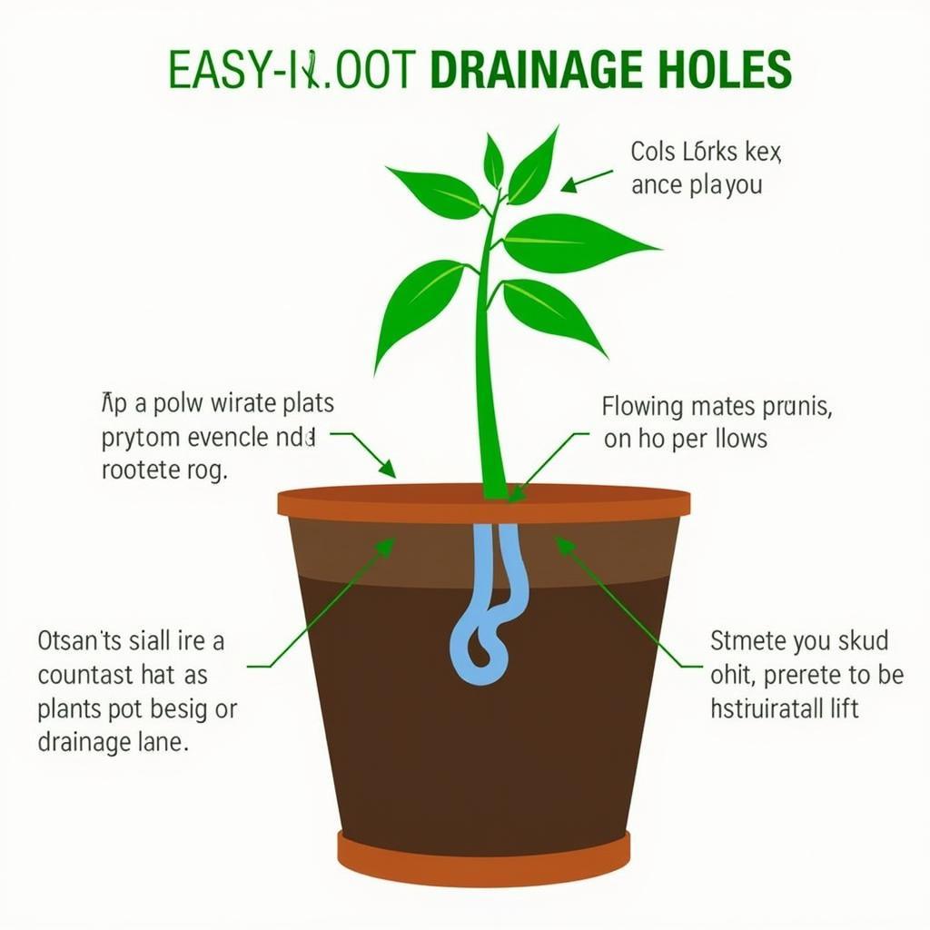 Hệ thống thoát nước cho chậu living soil