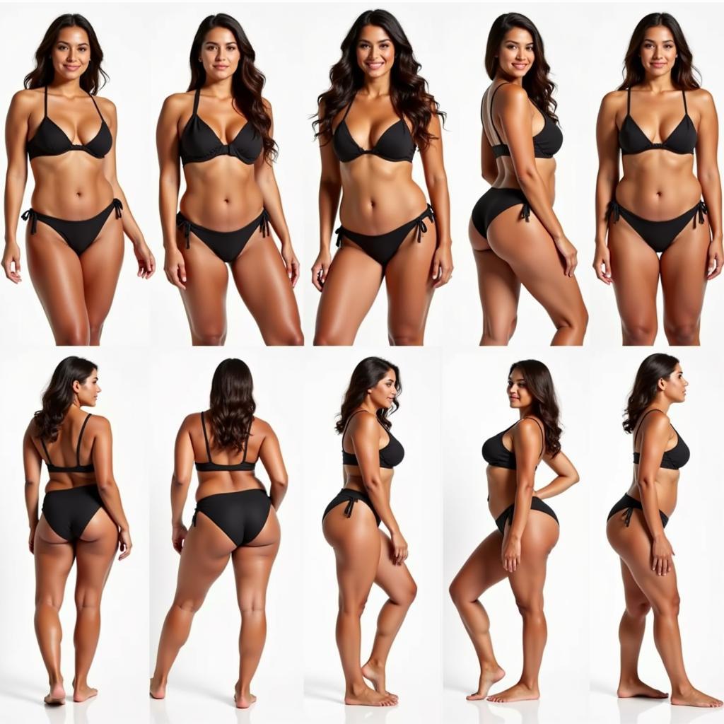 High-Waisted Fiji Bikini Bottoms on Different Body Types