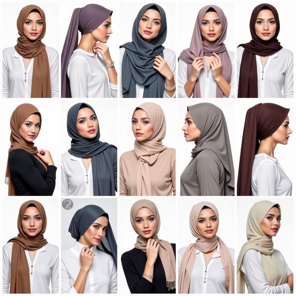 Different Hijab Styles and Fabrics