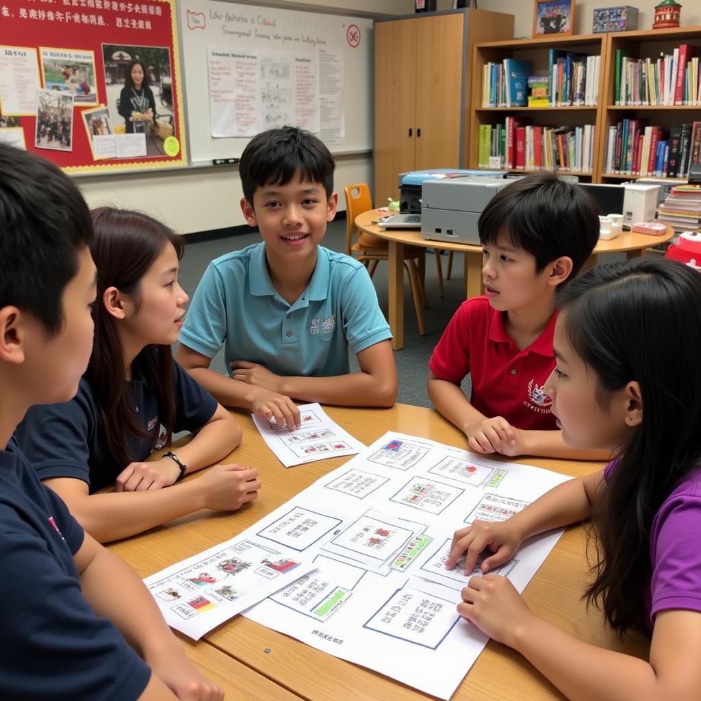 Students Learning Chinese Together