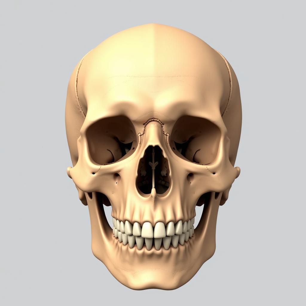 Human Male Skull - Front View