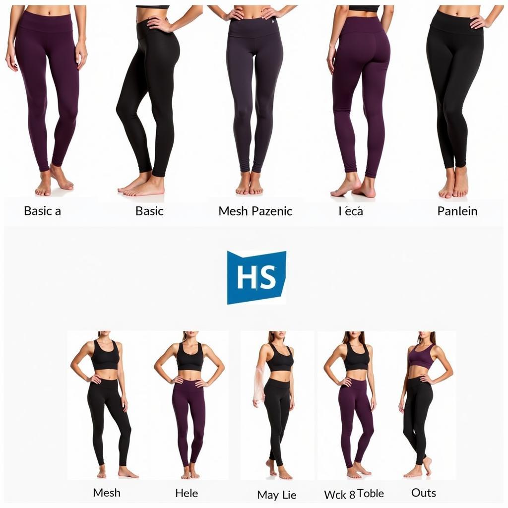 HS yoga pants đa dạng kiểu dáng