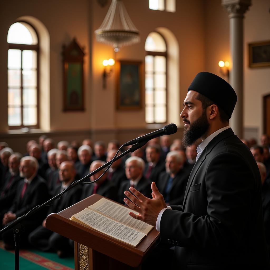 Imam Sử Dụng Microphone Trong Masjid