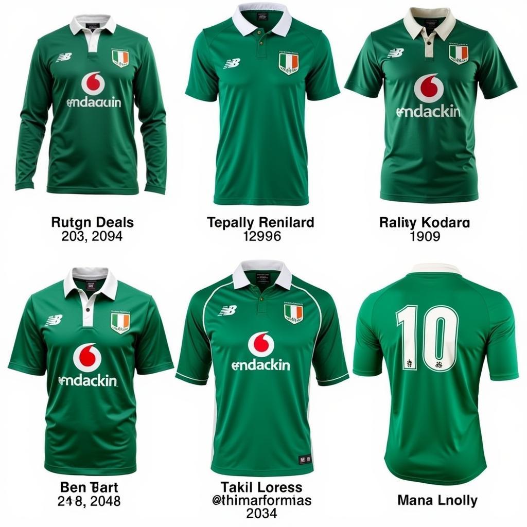 Ireland Rugby Jersey World Cup qua các thời kỳ