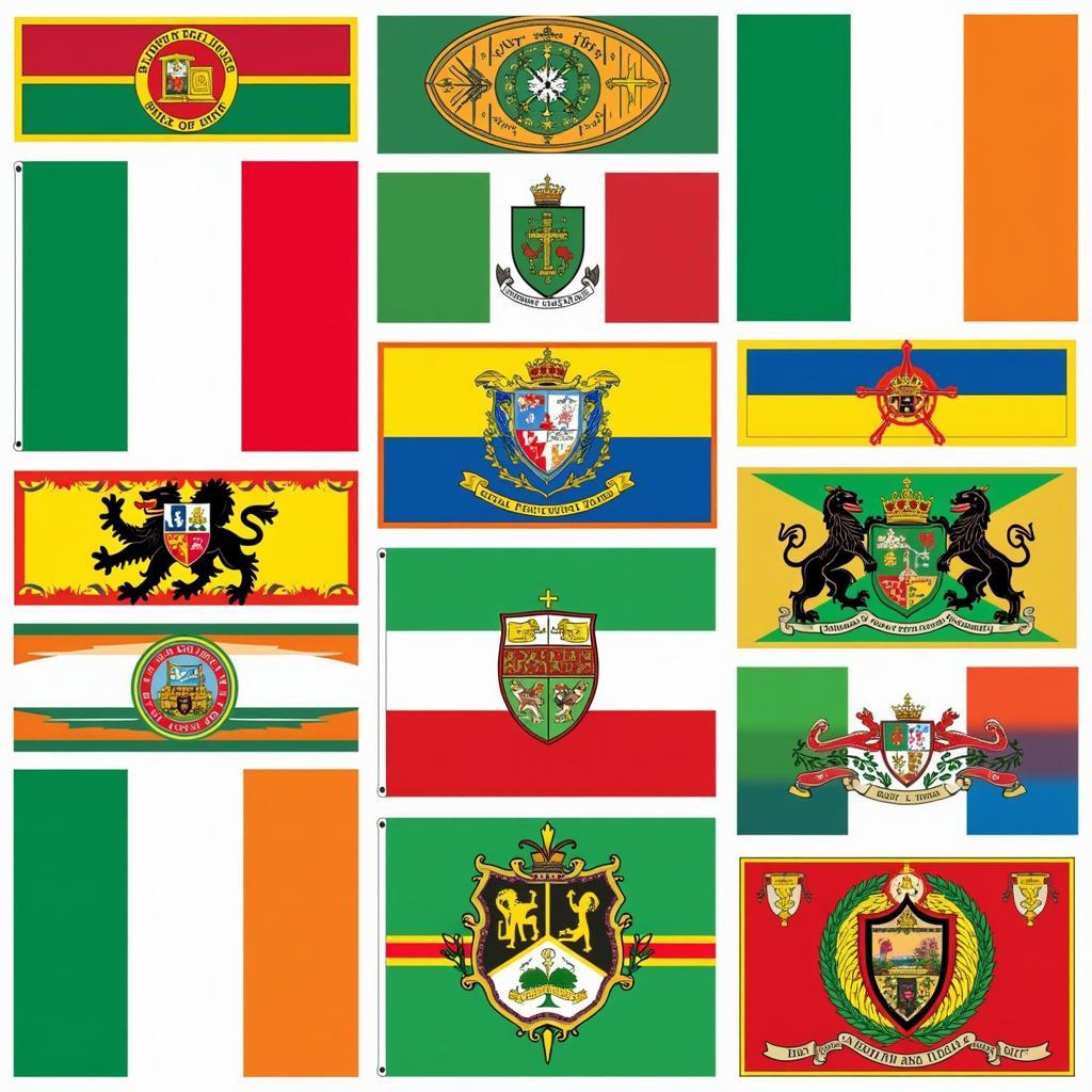 Irish County Flags on Display