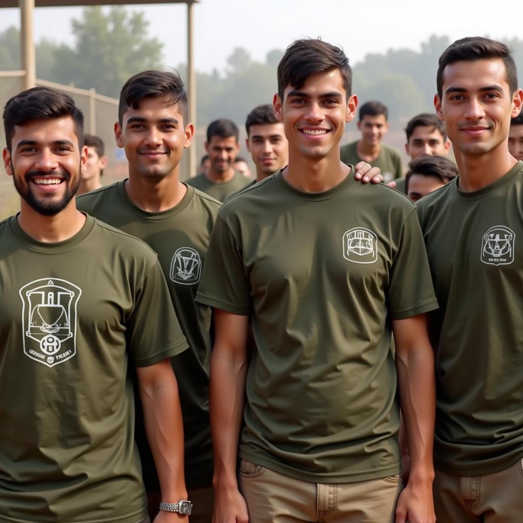 Soldiers wearing Israel Army T-shirts