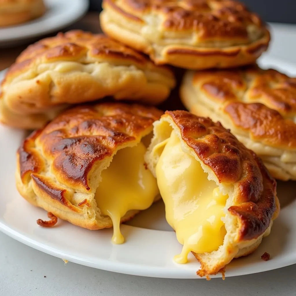 Jamaican patties filled with cheese