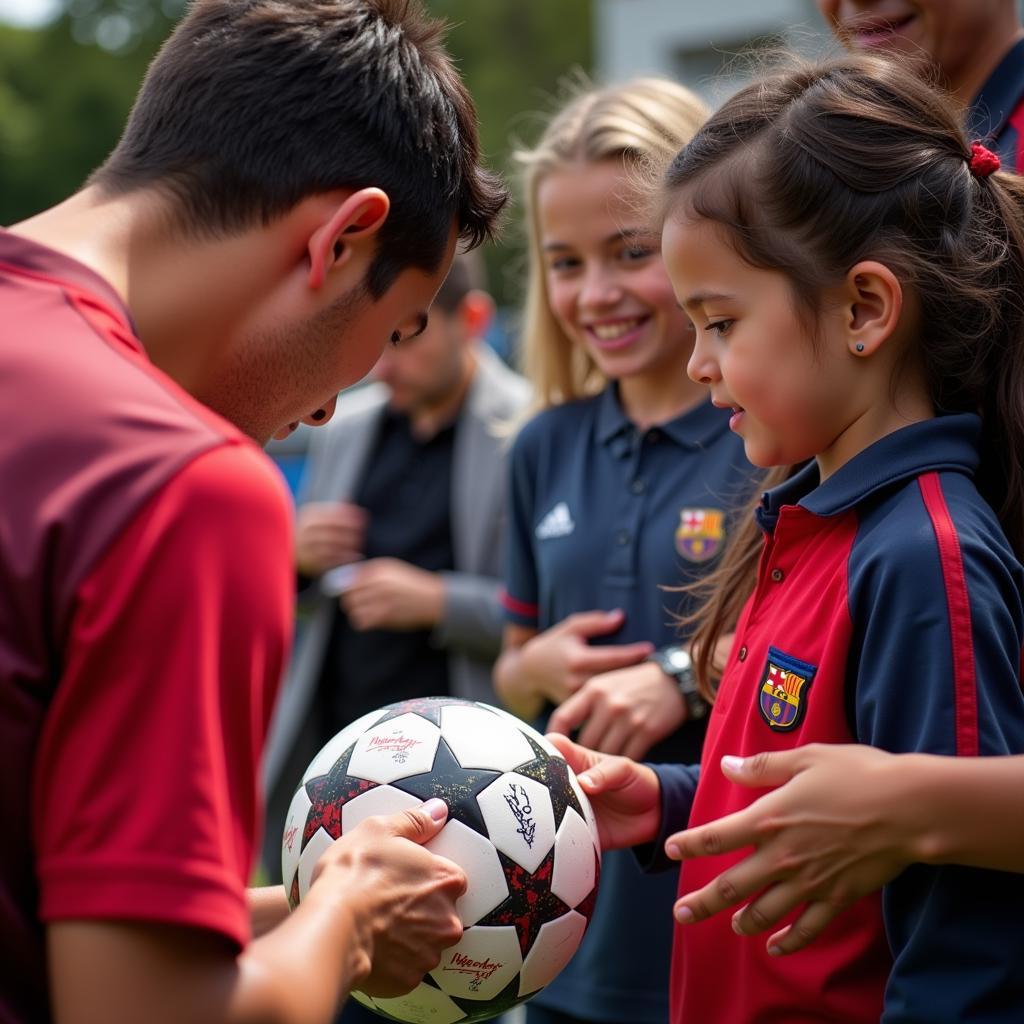 James Rodriguez ký tặng fan