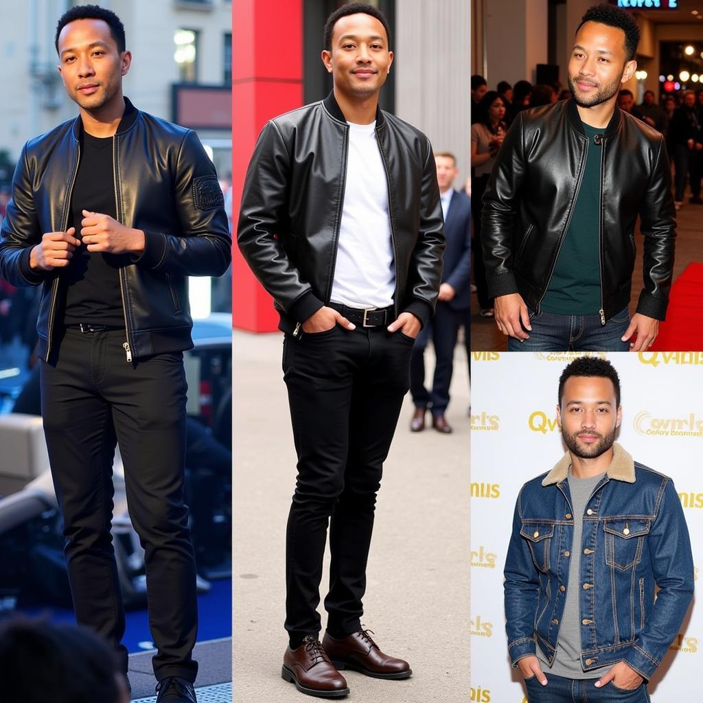 John Legend với những kiểu áo khoác đa dạng