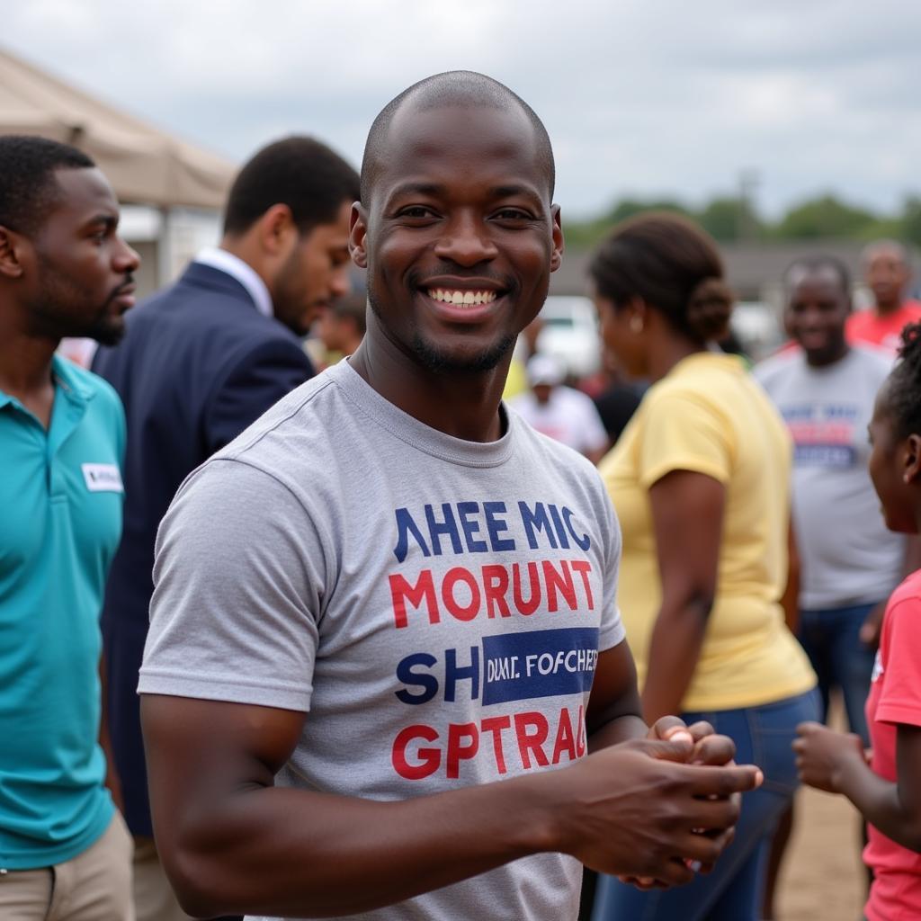 Jonathan Miller volunteering at a community event