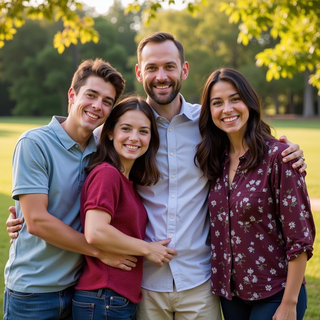 Jonathan Miller with his family