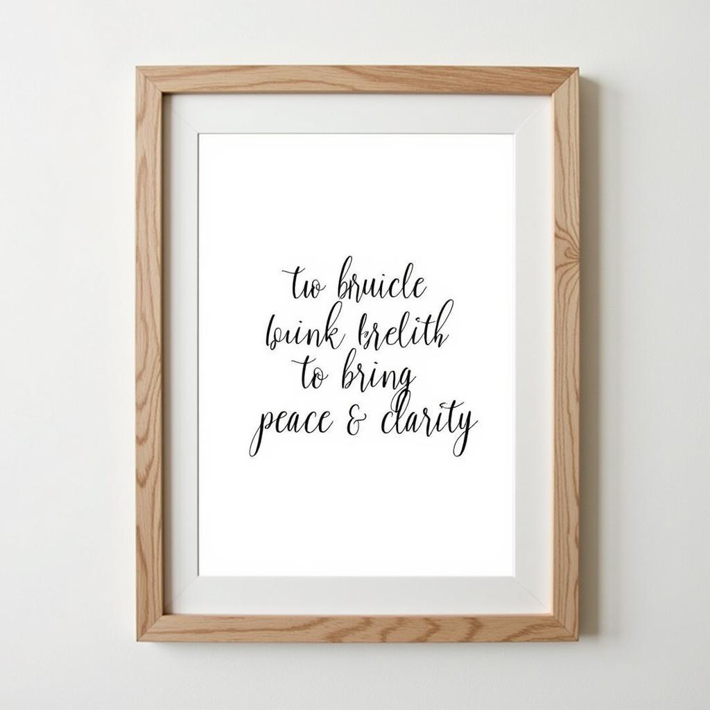 Inspirational just breath wall art print