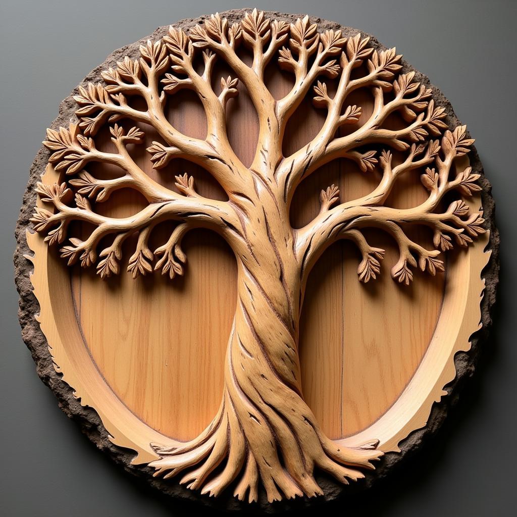 Nature-inspired just breath wall art sculpture