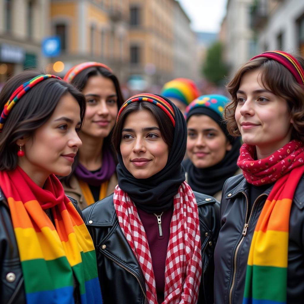 Ý nghĩa khăn Keffiyeh Rainbow