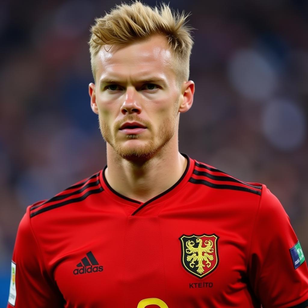 Kevin De Bruyne trong màu áo tuyển Bỉ sân nhà