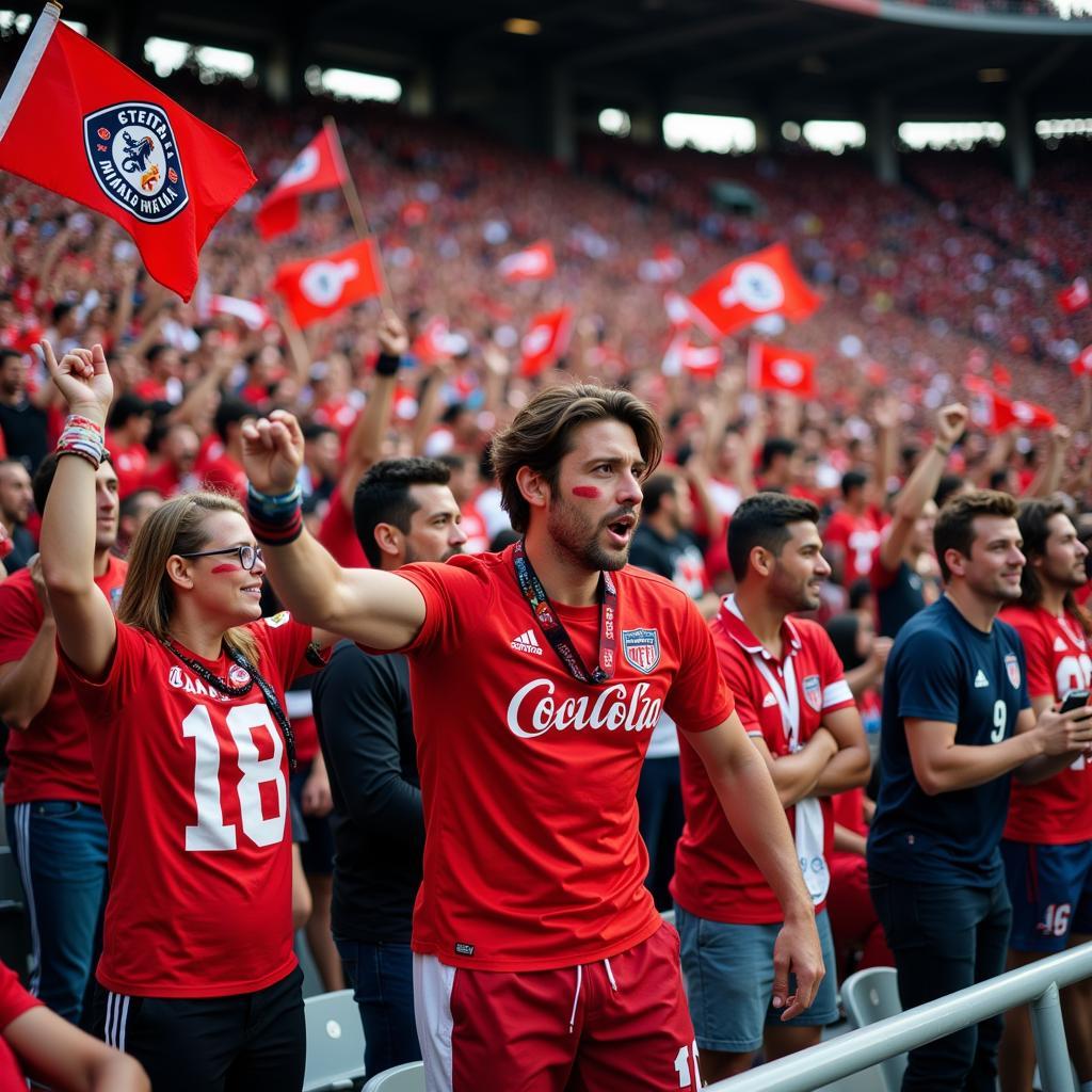 Football Fans Cheering